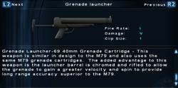 SFTOS Grenade launcher Screen