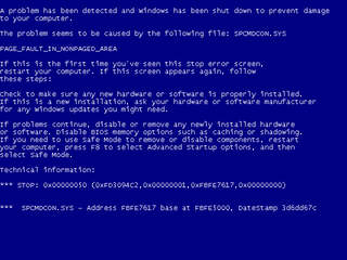 Windows XP BSOD