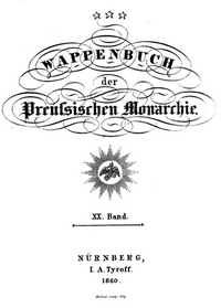 Tyroff-Band XX-Wappenbuch der Preussischen Monarchie, 1860