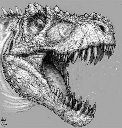 realistic t rex drawing
