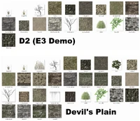 Comparison between the textures listed in D2 (E3 Demo) and Devil's Plain.
