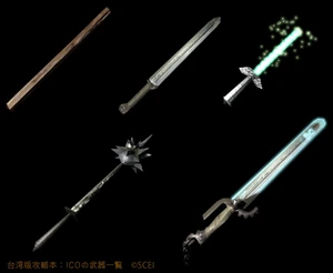 All weapons in ICO from a taiwanese strategy book.