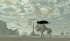 The pilot version of the 2nd colossus dying.