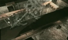 The PS1 version of the cutscene where the chandelier falls.