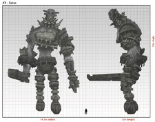 Size chart for the 3rd colossus (Credits: Nomad Colossus).