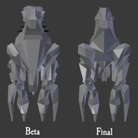 Kirin's early shadow model compared to its final release version. Provided by Jaikhay.