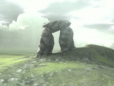 The stonehenge structure in the final game.
