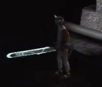 Ico wielding the Queen's Sword.