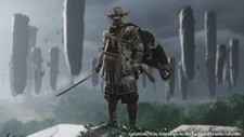Unlockable Shadow of the Colossus costume from Ghost of Tsushima. The mask is the 6th colossus' head.