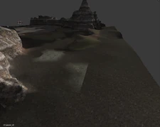 Mismatching textures in the outside of the arena.