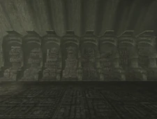 Idols on the left side of the Shrine.