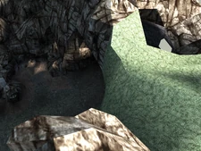 The top of the cave.