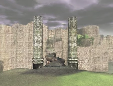 Different textured pillars.