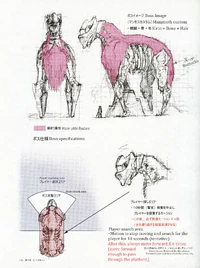 Earlier design of the fourth colossus, resembling the one depicted in its idol statue.