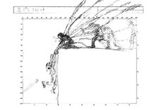 Sketch of the goodbye scene at the bridge.