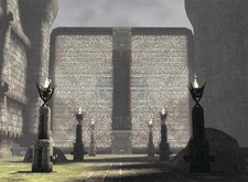 The main gate, shining.