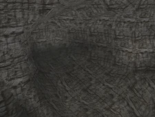 Massive hole at the bottom of the valley.