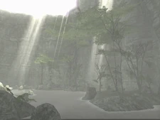 The oasis-like area before reaching the temple.