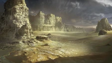 Concept art of the Desert from the remake.