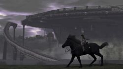 Wander approaching Gaius' arena.