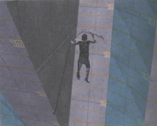 Early screenshot of a jumping test.