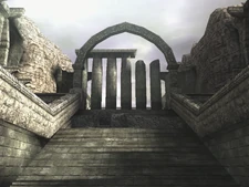 Stairs leading to the arena.