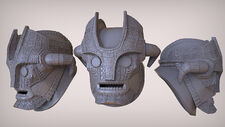 Head sculpt of the 16th colossus for the remake.