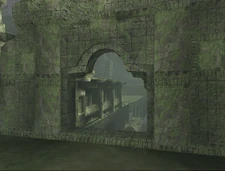 RuinsEntranceE3.png (2.22 MB) The gate leading to the channel in the E3 Demo version. Its width is much larger compared with the final version.