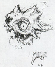 Sketch of the eyes from a design of the 10th colossus.