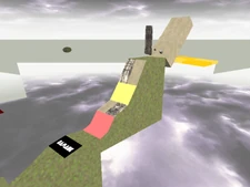 Stair-like ramp with an early version of the 14th colossus' towers at the top.