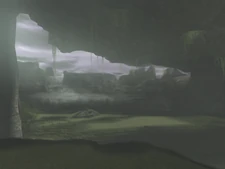 View of the hill by the entrance.