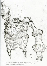 Sketch of Saru resembling its in-game model.