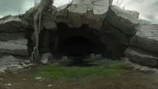 Concept art of another take on the 9th colossus' cave from the PS4 remake.