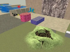 Test model of a destroyed ground used when the 4th colossus walks around.