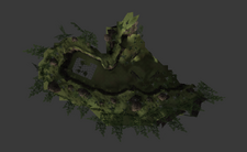 The ending model of Kirin's Hill in the E3 Demo version. Shows a part of an early version of the arena, before it was flipped horizontally.