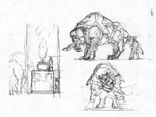 Sketches of the 11th colossus from the Nico bonus DVD.