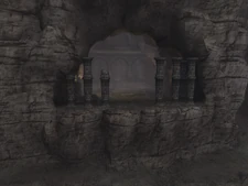 Cliff edge of the altar.