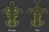 Comparison between the E3 and final release models of Poseidon.