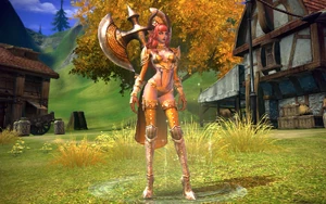 A Female Castanic Berserker