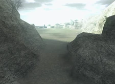 Exiting the path to the Blasted Lands.