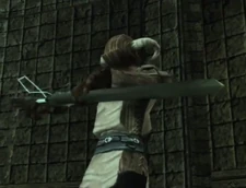 One of the Shinkan carrying the Queen's Sword.