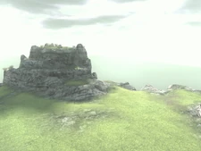 The rock in E8 next to the sea.