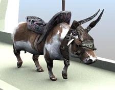 Screenshot of the cow created by Kazuhiro Numata that was going to be used to carry Mono through the bridge.