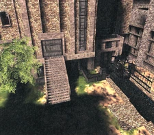 The outside of the Sluice area.