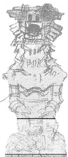 Sketch of the 8th colossus' idol found in the Ico & Shadow of the Colossus PS3 Booklet flier.