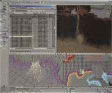 Modelling the entrance to the arena using the "parts library". From the CG World magazine.