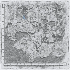 The location of Devil's Plain in a mockup version of the early map.