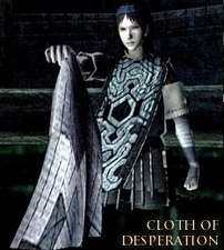 Wander receiving the Cloth of Desperation.