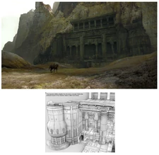 CanossaEntranceConceptPS4.jpg (184 KB) Concept and sketch of Canossa's entrance from the PS4 remake.