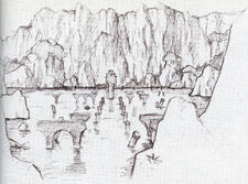 Concept sketch of the 5th colossus' lair.